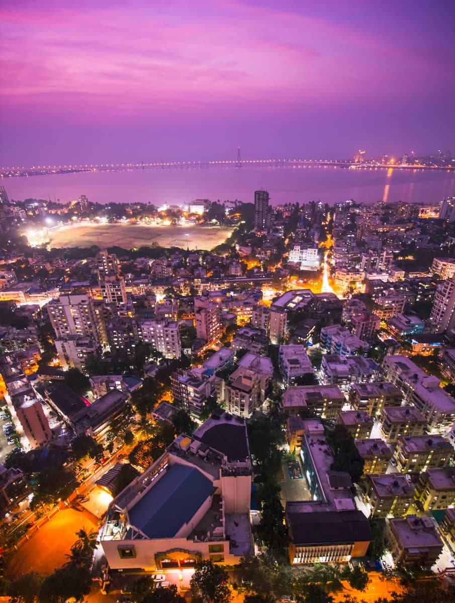 Twilight scenes in india, mumbai