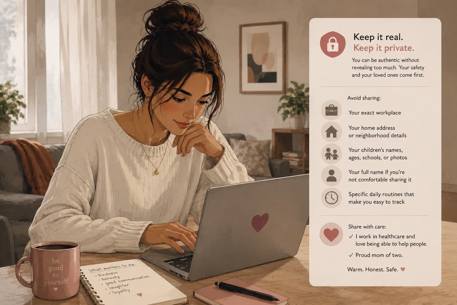 Personal details to keep private
